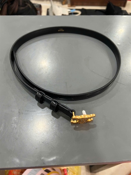 Thắt lưng Celine đen bản 2cm dài 90cm (A-T) KG+