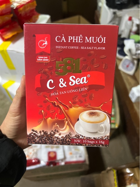 Cà phê muối c & sea 581 10 gói x 16GR