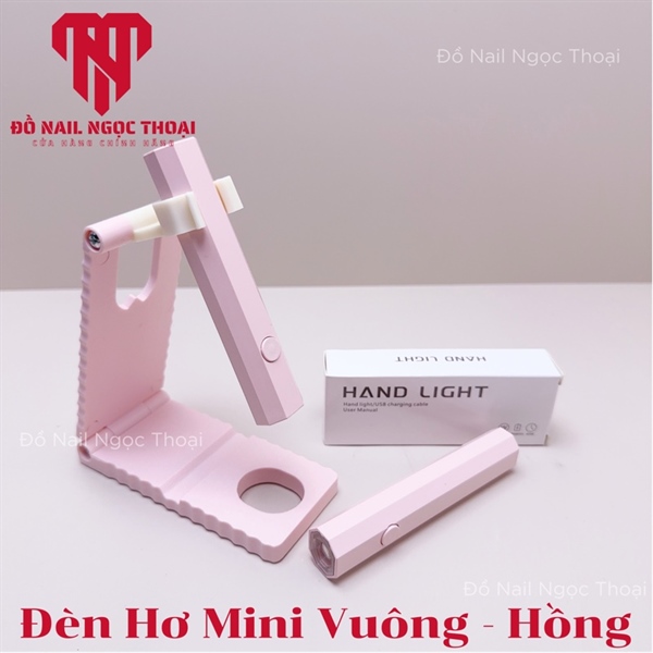 Đèn Hơ Mini Vuông - Hồng
