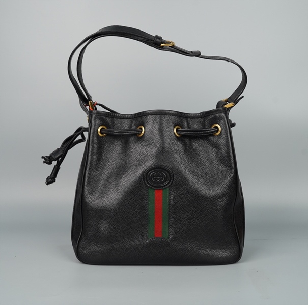 Túi GG Nóe đen có lót form sz25 KG+