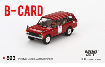 MINI GT Card Version MGT00893 Range Rover 1971 International Hillrally 1 Winner