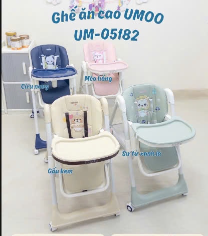 Ghế ăn dặm gấp gọn Umoo UM-05182 cừu navy
