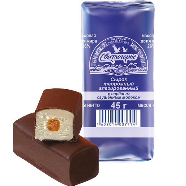 Svitlogorye Syrok Glazed Curd Bar with Boiled Condensed Milk 26% 45g