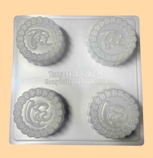 Khuôn rau câu nhựa Tài Lộc tròn