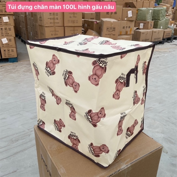Túi đựng chăn màn 100L gấu nâu