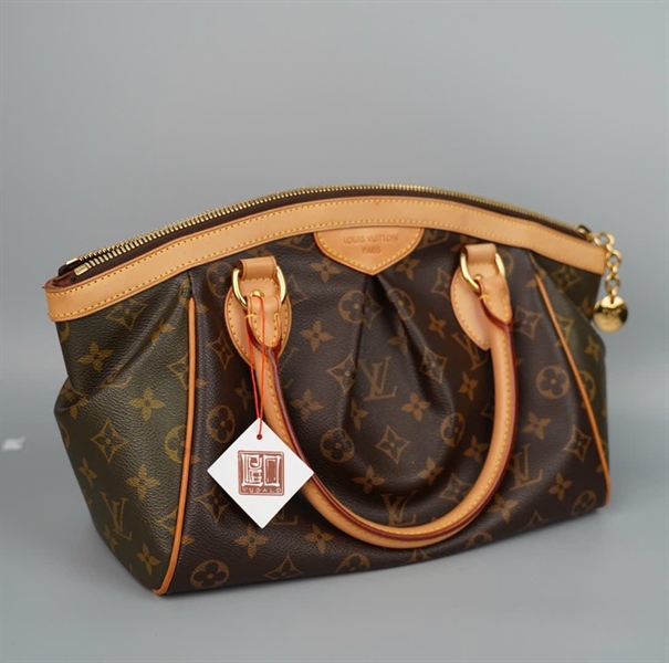 Túi LV handle hoa nâu viền vàng (AR4180) sz29 KG+