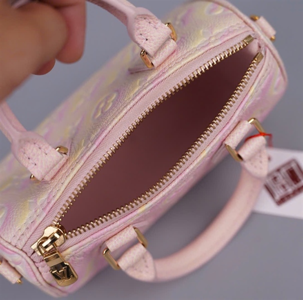 Túi LV Speedy hoa hồng phối vàng sz16 (HC)+