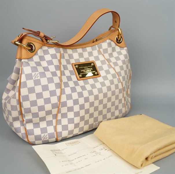 Túi LV handle ô vuông xám sz40 KG+