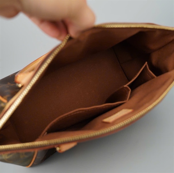 Túi LV handle hoa nâu viền vàng (AR4180) sz29 KG+