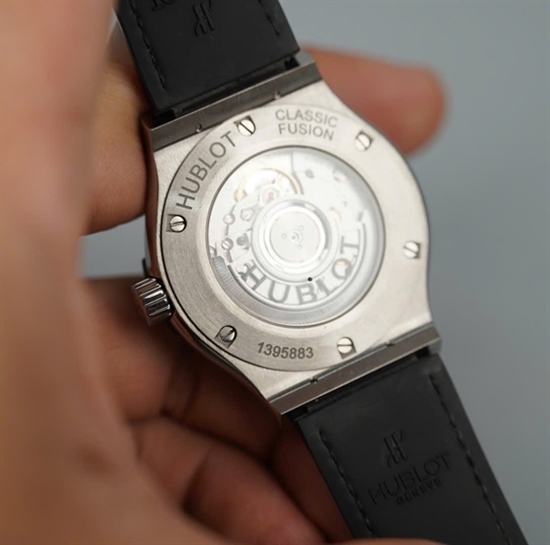 Đồng hồ Hublot đen viền đá dây đen (1395883) (HC) +