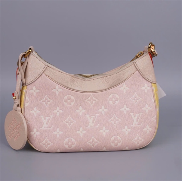 Túi LV kẹp nách hoa 3 màu (nude- hồng- vàng) 2 strap (HC)+