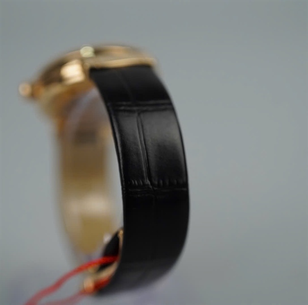 Đồng hồ Omega mặt tròn đen viền vàng (98000117) (HC) KG+