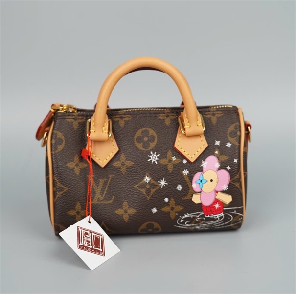 Túi LV Speedy hoa nâu in hình (TY3273) sz16 (HC)+