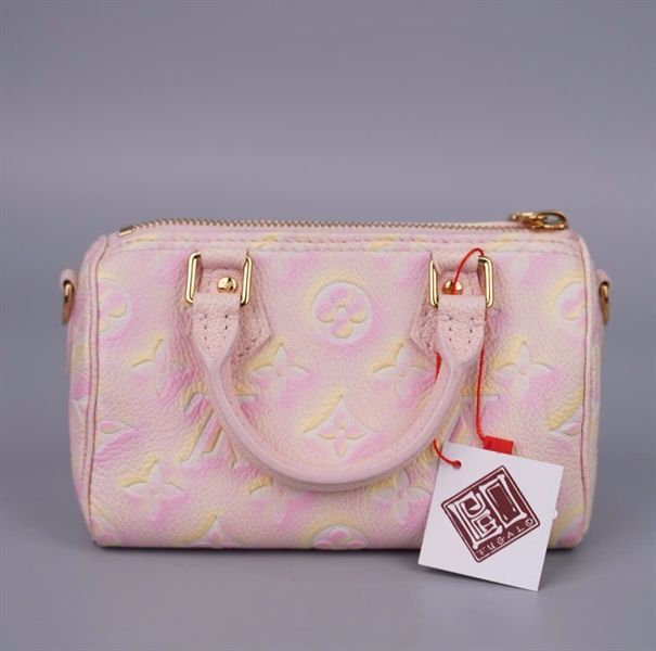 Túi LV Speedy hoa hồng phối vàng sz16 (HC)+