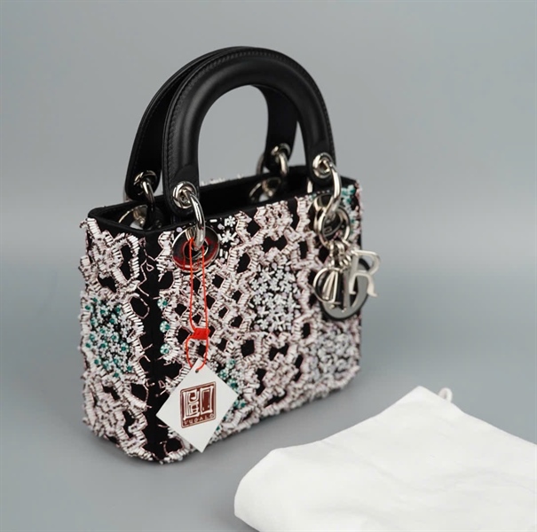 Túi Dior Lady đen đính cườm (02-MA-0175) szmini (HC)+