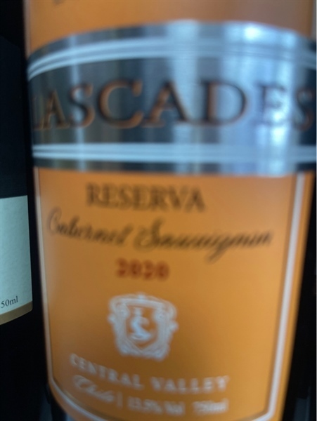 Rượu vang đỏ lascades reserva Cabernet Sauvignon 13,5%, 750ml chile
