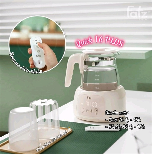 Máy đun và hâm nước pha sữa điều khiển từ xa thông minh Quick 16 Plus – FB3508HB