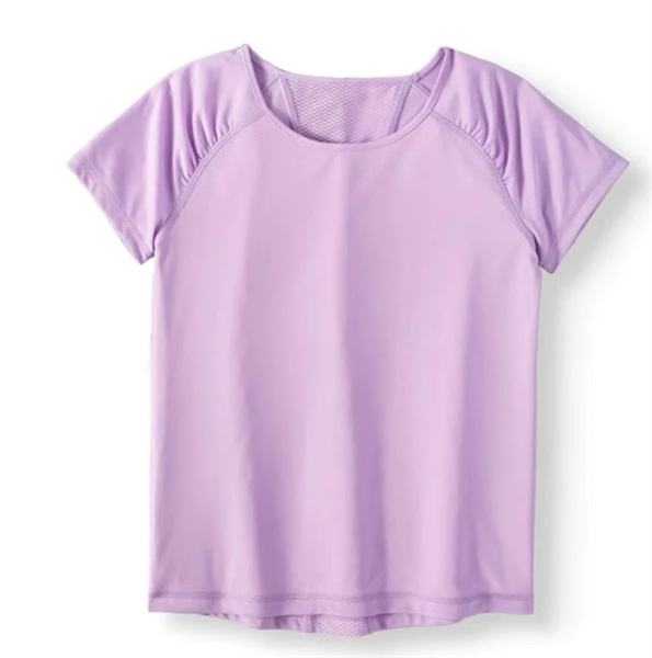 Áo thun cộc tay có vân thoáng khí màu tím