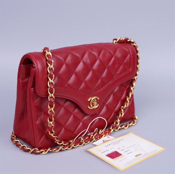 Túi Chanel Vintage màu đỏ (1917897) sz21 (LTB) KG+