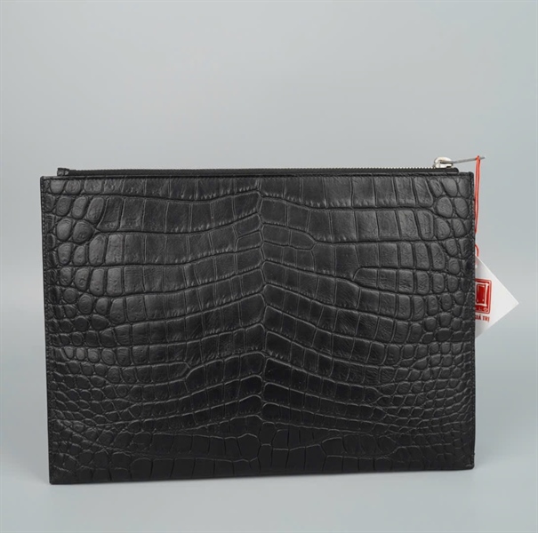 Túi YSL Clutch đen vân sz29 KG+