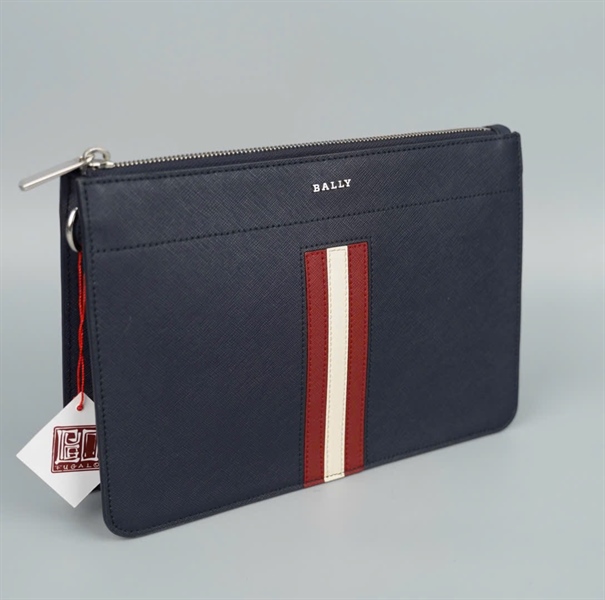 Túi Bally Clutch xanh đen sz24 KG+