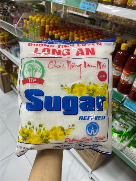 ĐƯỜNG CÁT LONG AN XUÂN 1KG- BAO 20KG 485K