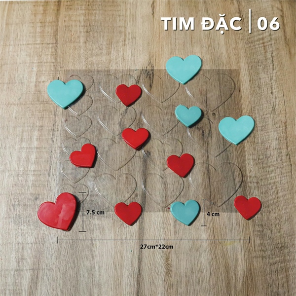 Vĩ nhựa đổ socola trái tim