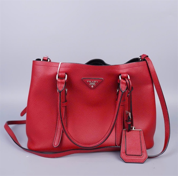 Túi Prada đỏ sz30 (A-T) KG+