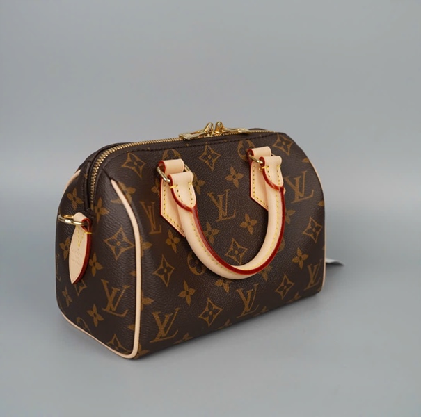 Túi LV Speedy hoa nâu kèm ổ + chìa sz20 KG+