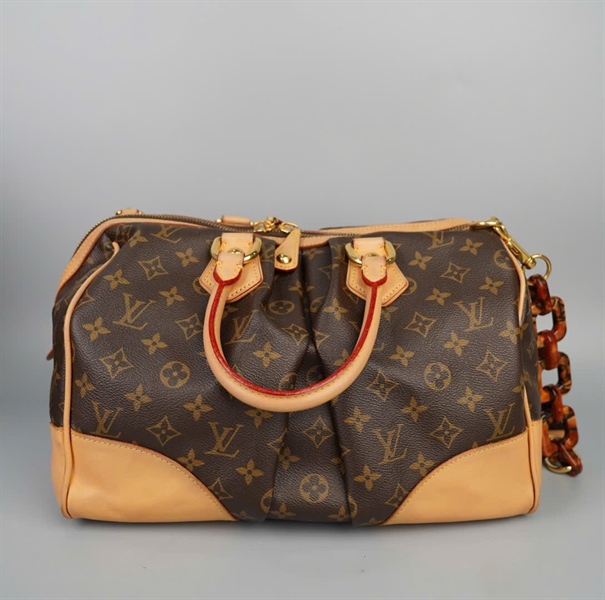 Túi LV hoa nâu xích nhựa sz35 (A-T) KG+