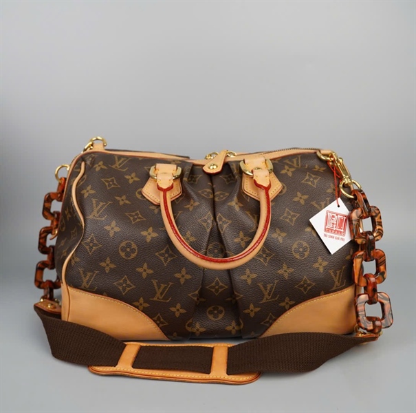 Túi LV hoa nâu xích nhựa sz35 (A-T) KG+