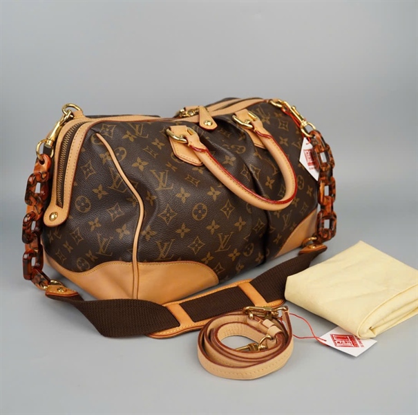 Túi LV hoa nâu xích nhựa sz35 (A-T) KG+