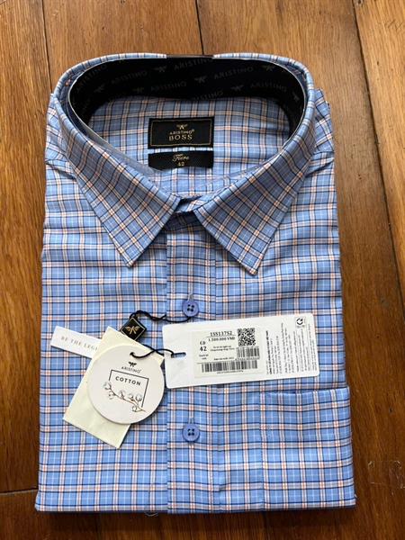 Áo sơ mi ngắn tay 𝐀𝐑𝐈𝐒𝐓𝐈𝐍𝐎 𝐁𝐔𝐒𝐈𝐍𝐄𝐒𝐒 chất 100% cotton mềm 1SS137S2