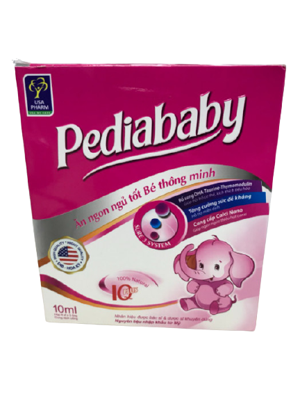 Ăn ngon ngủ tốt bé thông minh Pediababy Mediphar (h/20o/10ml) (hồng trắng)