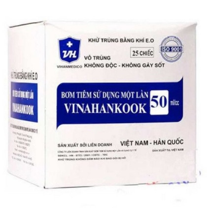 Bơm tiêm cho ăn 50cc vinahankook (hộp/25cây)