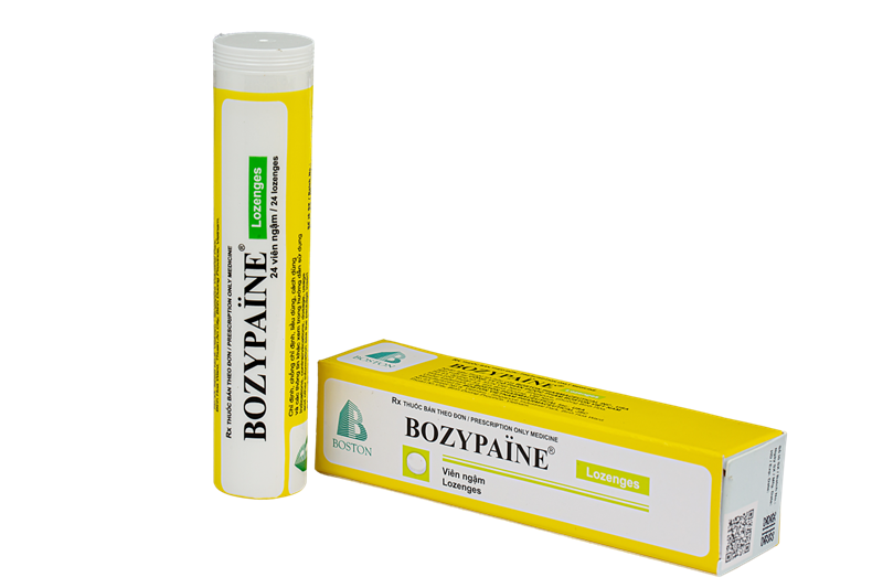 Viên ngậm đau họng bozypaine boston (t/24v) (Thuốc)