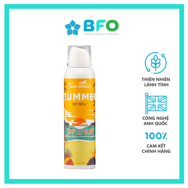 Xịt Chống Nắng Bảo Vệ Da Nâng Tone Summer Sun Spray Tami Natural (C/180ml)