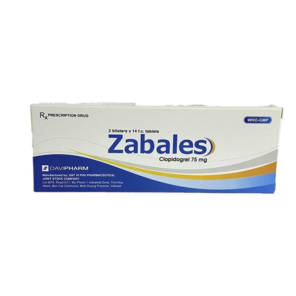 Zabales clopidogrel 75mg davipharm (h/28v)