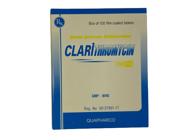 Clarithromycin 250mg quapharco (h/100v nén)