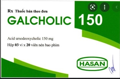 Galcholic acid ursodeoxycholic 150mg hasan (h/60v nén)