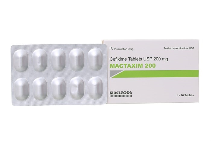 Mactaxim 200mg macleods (h/10 viên nén)