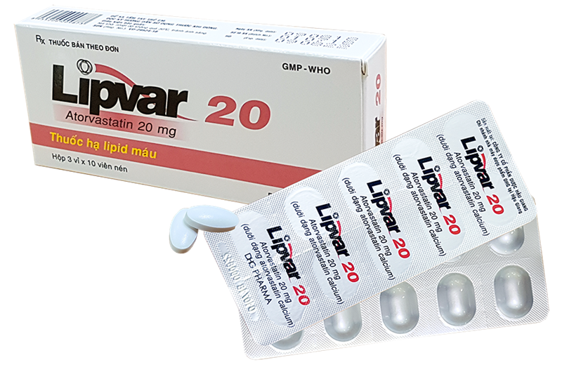 Lipvar 20 dhg (hộp/30 viên nén)