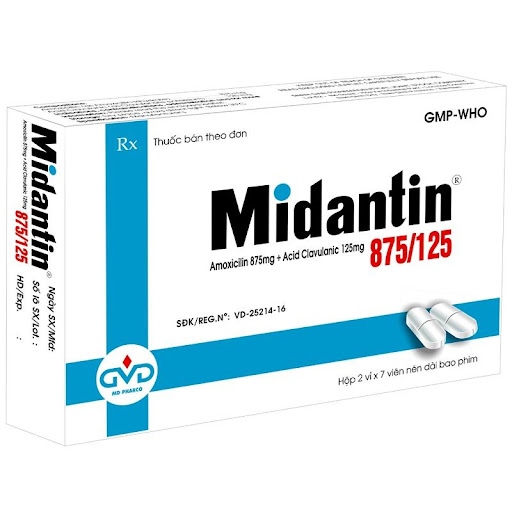 Midantin 875/125 minh dân (h/14v nén)
