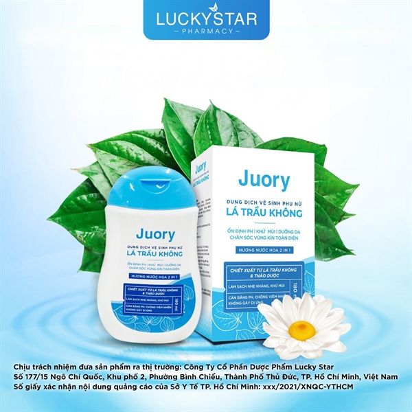 Dung Dịch Vệ Sinh Phụ Nữ Lá Trầu Không Juory Lucky Star (C/180ml)