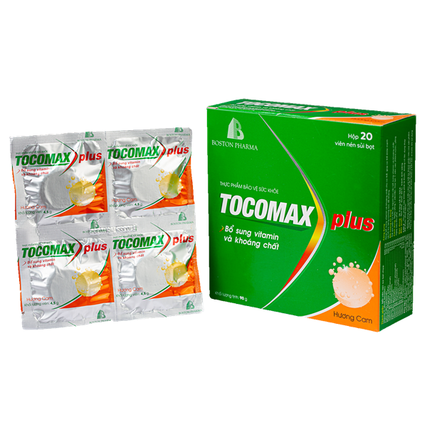 Bổ sung vitamin tocomax plus boston (h/20v sủi)