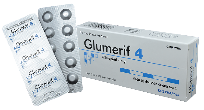Glumerif glimepirid 4mg dhg (h/30 viên nén)