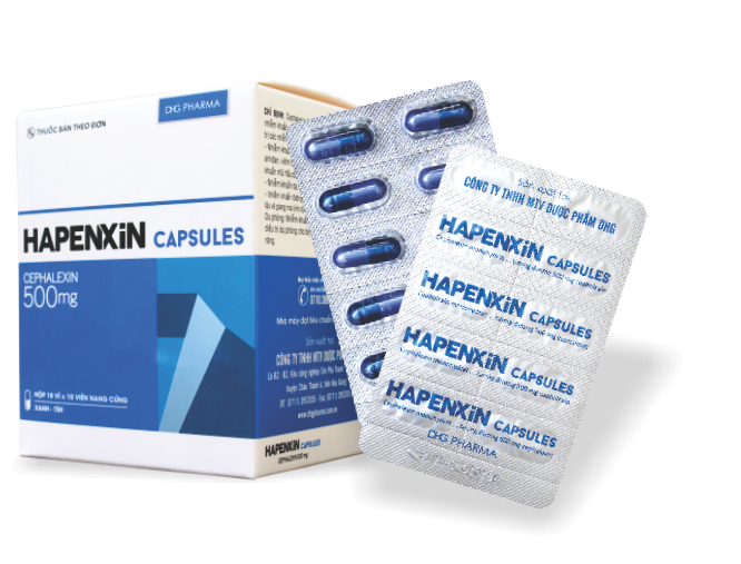Hapenxin capsules dhg (hộp/100 viên nang) (xanh-tím)