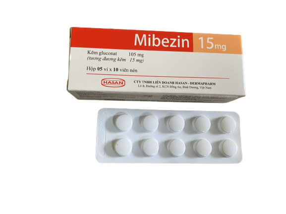 Mibezin kẽm 15mg hasan (h/50v nén)