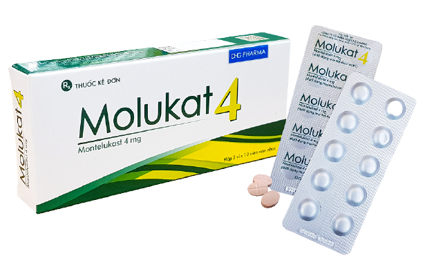 Molukat montelukast 4mg dhg (h/30 viên nén)