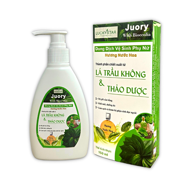 Dung Dịch Vệ Sinh Phụ Nữ Trầu Không & Thảo Dược Lucky Star (C/150ml)